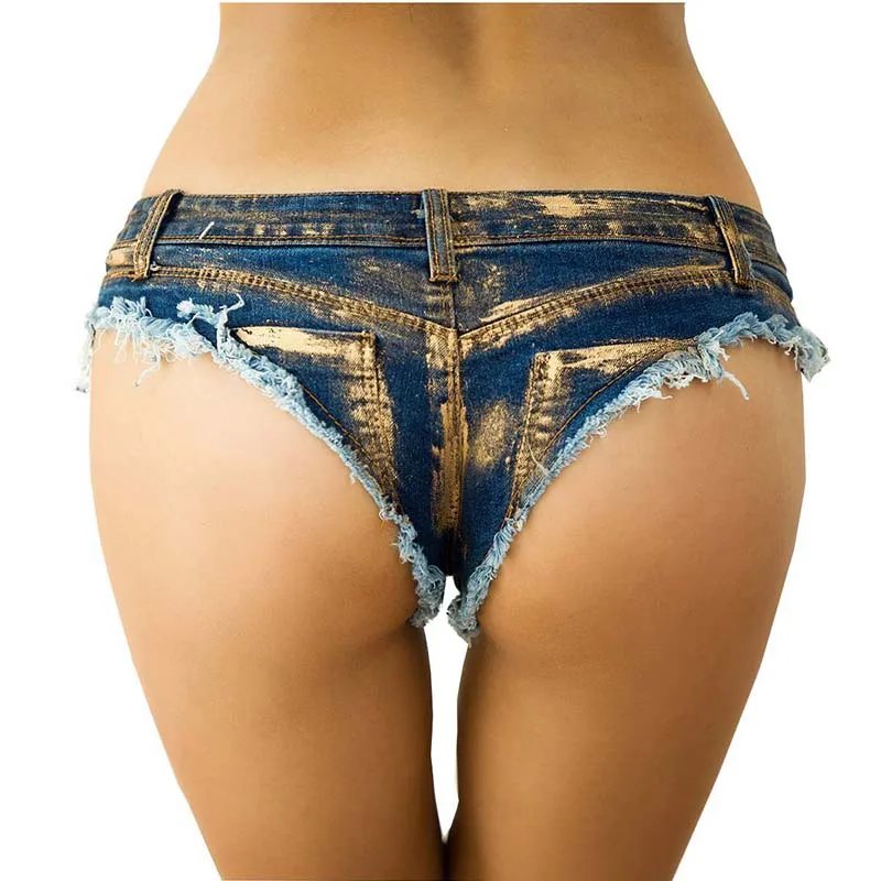 Women Sexy Shorts Jeans Super Mini Gilding Denim Shorts Vintage Casual Booty Summer Shorts Club Dance Ripped Thong Micro Shorts 
Women Sexy Shorts Jeans Super Mini Gilding Denim Shorts Vintage Casual Booty Summer Shorts Club Dance Ripped Thong Micro Shorts