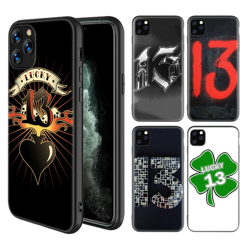 Silicone Case Cover for iPhone 11 Pro X XS XR XS Max 7 8 6 6S 5 5S SE Plus 8+ 7+ 6+ 6S+ Phone Back Shell lucky number 13
Silicone Case Cover for iPhone 11 Pro X XS XR XS Max 7 8 6 6S 5 5S SE Plus 8+ 7+ 6+ 6S+ Phone Back Shell lucky number 13