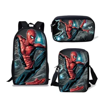 New Hot 3 Pcs Set Spiderman School Backpacks Fashion 3D Printing Men Laptop Shoulder Bags Children Cool Super Hero Bookbag Boys
New Hot 3 Pcs Set Spiderman School Backpacks Fashion 3D Printing Men Laptop Shoulder Bags Children Cool Super Hero Bookbag Boys