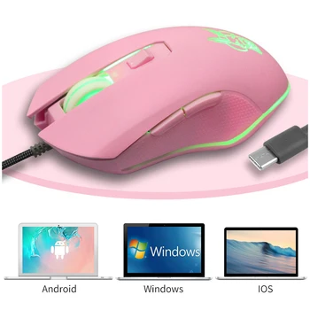 USB Wired Mouse Type-C Optical Mouse Dazzling Colorful Glowing Gaming Mouse New Pink Cute Mouse For Computer Laptop Android
USB Wired Mouse Type-C Optical Mouse Dazzling Colorful Glowing Gaming Mouse New Pink Cute Mouse For Computer Laptop Android
