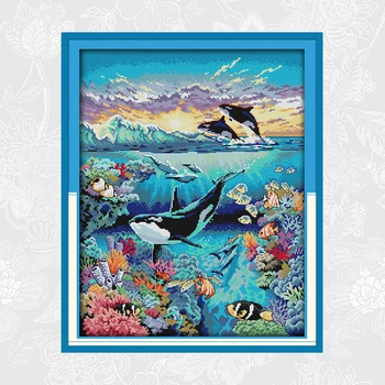 Underwater world Counted Printed Canvas Cross Stitch 11CT 14CT Wholesale Chinese Cross-stitch Kit DIY Embroidery Needlework
Underwater world Counted Printed Canvas Cross Stitch 11CT 14CT Wholesale Chinese Cross-stitch Kit DIY Embroidery Needlework