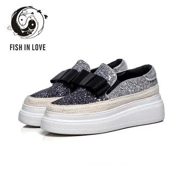 FISH IN LOVE Schoenen Antislip Rubber Dikke Zolen Muffin Schoenen Vrouwen Bogen Wilde casual Vrouwen Schoenen GY432
FISH IN LOVE Schoenen Antislip Rubber Dikke Zolen Muffin Schoenen Vrouwen Bogen Wilde casual Vrouwen Schoenen GY432