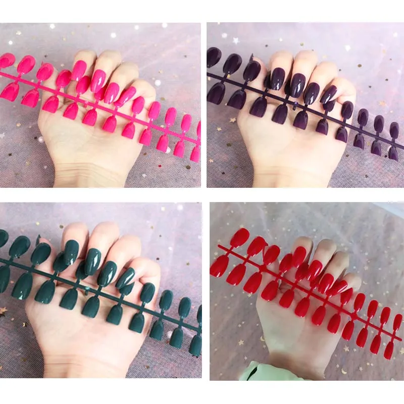 24pcs False Nails Flat Head Nail Tips Ballet Fake Nails Coffin Nail Tips Pure Color Artifical Nails French Tips Nail Art Tools
24pcs False Nails Flat Head Nail Tips Ballet Fake Nails Coffin Nail Tips Pure Color Artifical Nails French Tips Nail Art Tools