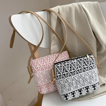 Four seasons general fashion lace bucket bag new high-quality ethnic style shoulder bag ladies fashion messenger bag purses 
Four seasons general fashion lace bucket bag new high-quality ethnic style shoulder bag ladies fashion messenger bag purses
