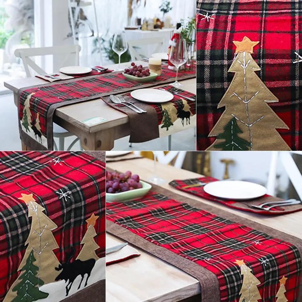 Classical Christmas Style Table Runner Red Burlap Black Plaid Reversible Table Runner For Christmas Party Home Table Decoration
Classical Christmas Style Table Runner Red Burlap Black Plaid Reversible Table Runner For Christmas Party Home Table Decoration