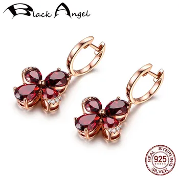 Fashion Ruby Drop Earrings for Women Russia Style Silver 925 Jewelry Lucky Clover Shaped Rose Gold Color Earrings Dropshipping
Fashion Ruby Drop Earrings for Women Russia Style Silver 925 Jewelry Lucky Clover Shaped Rose Gold Color Earrings Dropshipping