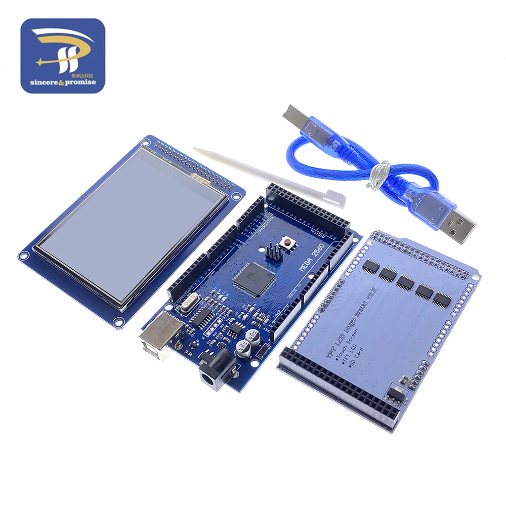 Модуль Сенсорного цветного экрана TFT LCD 3 2 дюйма + плата адаптера Mgea2560 Mega 2560 R3 CH340 с