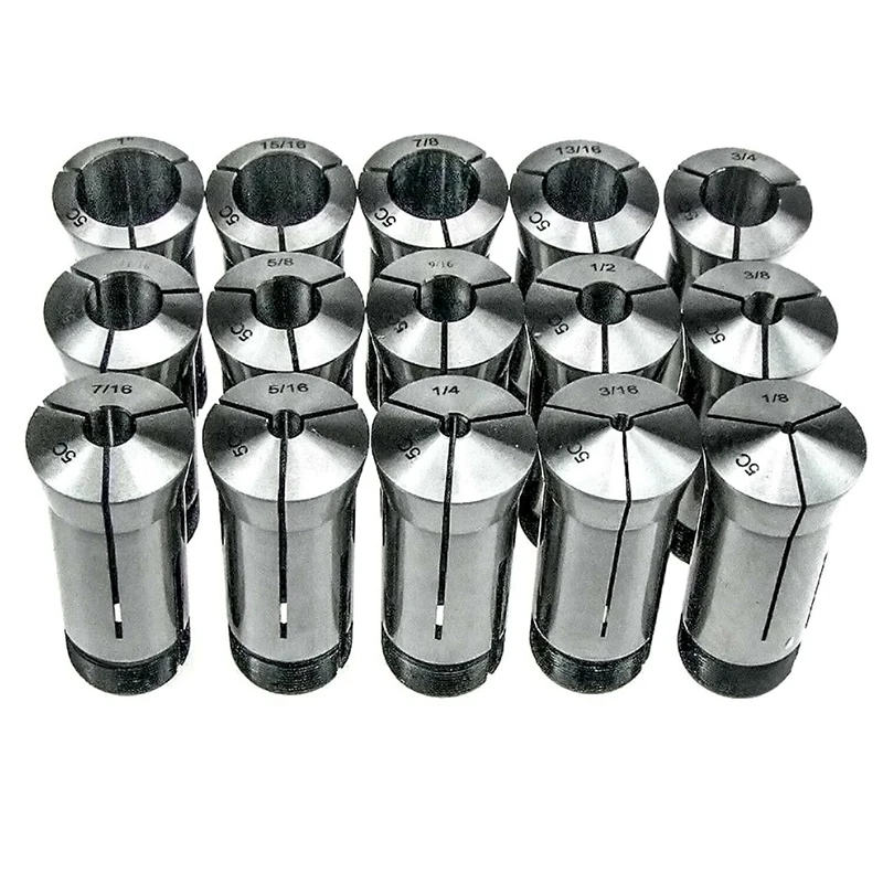 1/8 inch-1 inch Capacity TIR 0.0005 inch High Precision 5C Collet 15 Sets Promotion
1/8 inch-1 inch Capacity TIR 0.0005 inch High Precision 5C Collet 15 Sets Promotion