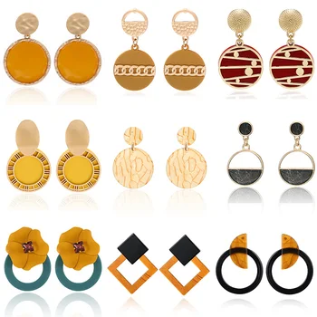 Drop Earrings For Women Fashion Acrylic Irregular Pendant Korean Print Acetic Acid Geometric Long Dangle Statement Earrings 
Drop Earrings For Women Fashion Acrylic Irregular Pendant Korean Print Acetic Acid Geometric Long Dangle Statement Earrings