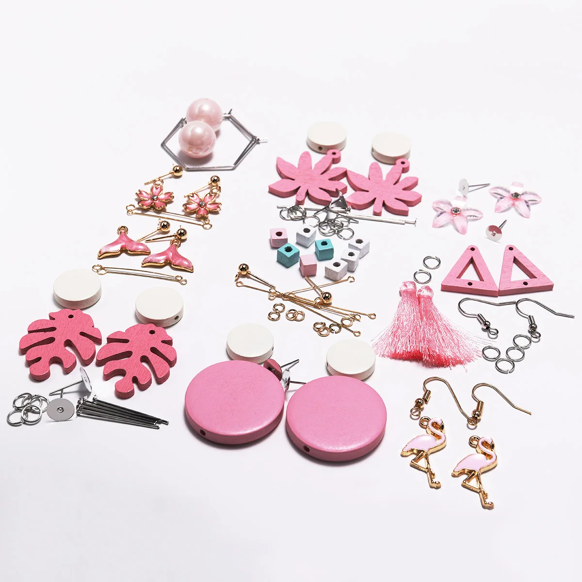 Set Pink Leaf shape cute drop xylon Earrings DIY Jewelry Making Package Long Drop Fringe Earring Findings Handcraft Supplies
Set Pink Leaf shape cute drop xylon Earrings DIY Jewelry Making Package Long Drop Fringe Earring Findings Handcraft Supplies
