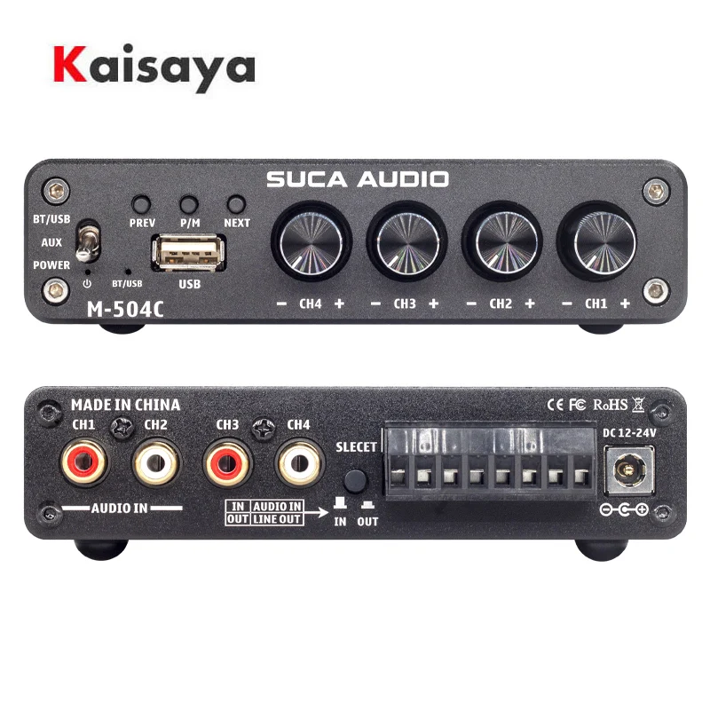 TPA3116D2 Bluetooth 5.0 amplifier 4 channel Audio Amplificador 50W*4 NE5532 Op Amp with 24V 4.5A adapter T1407
TPA3116D2 Bluetooth 5.0 amplifier 4 channel Audio Amplificador 50W*4 NE5532 Op Amp with 24V 4.5A adapter T1407