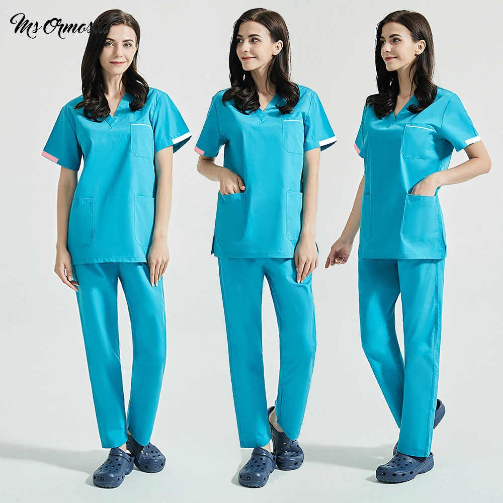 Lab Scrubs Set SPA Uniform High-quality V Collar Scrubs Top + Pants Women's Fashion Uniforms Beauty Salon Beautician Workwear
Lab Scrubs Set SPA Uniform High-quality V Collar Scrubs Top + Pants Women's Fashion Uniforms Beauty Salon Beautician Workwear