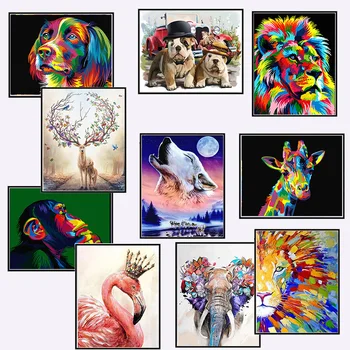 HOT Frame Dazzling Animals DIY Oil Painting By Numbers Wall Art Canvas Animals Picture DIY Drawing Painting For Home Decoration
HOT Frame Dazzling Animals DIY Oil Painting By Numbers Wall Art Canvas Animals Picture DIY Drawing Painting For Home Decoration
