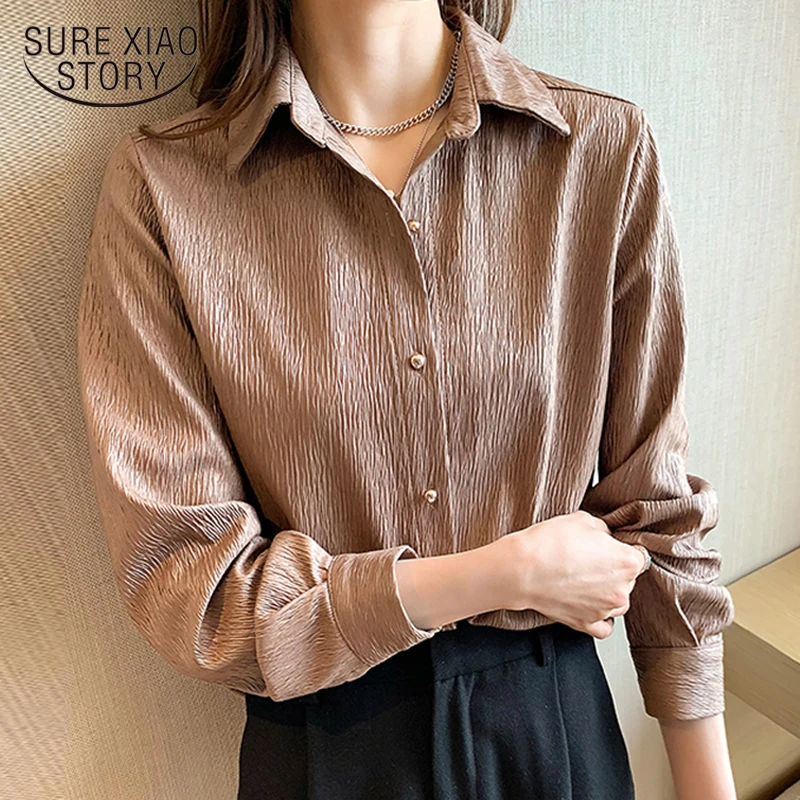 2021 Spring New Button Loose White Shirt Women's Blouses Casual Korean Office Blouses Pleated Tops Solid Female Shirts Blusas
2021 Spring New Button Loose White Shirt Women's Blouses Casual Korean Office Blouses Pleated Tops Solid Female Shirts Blusas