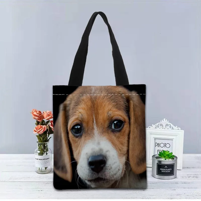 Custom Beagle Tote Bag Canvas Fabric Handbag Two Sides Printed Shopping Bags Traveling Casual Useful Shoulder Bag 1208
Custom Beagle Tote Bag Canvas Fabric Handbag Two Sides Printed Shopping Bags Traveling Casual Useful Shoulder Bag 1208