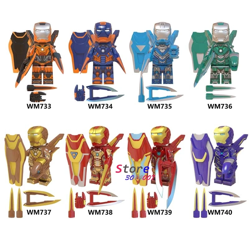 50pcs Avengers Endgame Iron Man Captain America IronMan Thor Pepper hawkeye Thanos MK85 Wasp building block for children toys
50pcs Avengers Endgame Iron Man Captain America IronMan Thor Pepper hawkeye Thanos MK85 Wasp building block for children toys