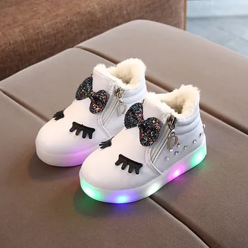 Size 21-30 Children Led Light Up Anti-slippery Warm Cotton Shoes Luminous Sneakers for Baby Girls Sneakers with Luminous Sole
Size 21-30 Children Led Light Up Anti-slippery Warm Cotton Shoes Luminous Sneakers for Baby Girls Sneakers with Luminous Sole