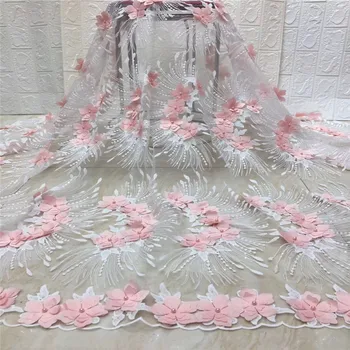 Latest French Nigerian Laces Fabric 3D Flower sequins High Quality Tulle African Laces Fabric Wedding African French Tulle Lace
Latest French Nigerian Laces Fabric 3D Flower sequins High Quality Tulle African Laces Fabric Wedding African French Tulle Lace
