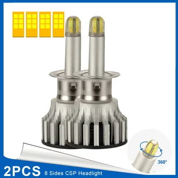 H1 LED Headlight Bulbs, 24 CSP 8 Sides 360 Degree Car Led Lighting, 120W 18000LM 6500K Fog Light Bulbs Auto Lamps 2Pcs
H1 LED Headlight Bulbs, 24 CSP 8 Sides 360 Degree Car Led Lighting, 120W 18000LM 6500K Fog Light Bulbs Auto Lamps 2Pcs