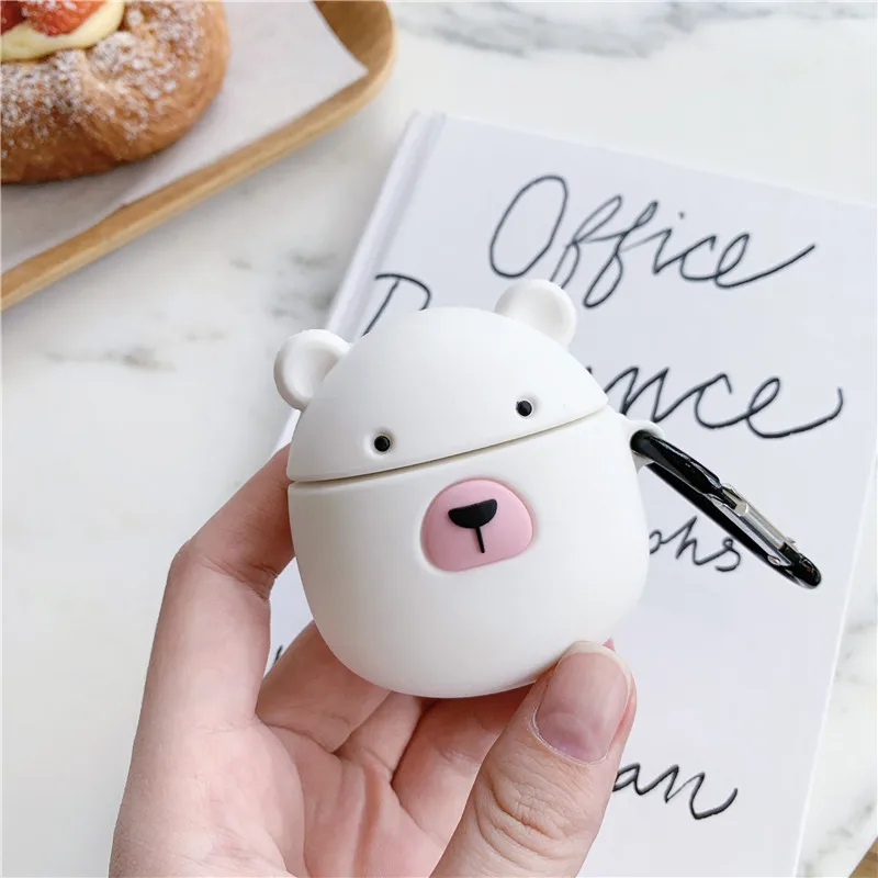 Cases For Apple Airpods cute 3D Polar bear Soft silicone doll For Airpods Wireless Bluetooth Earphone with Finger Ring Strap
Cases For Apple Airpods cute 3D Polar bear Soft silicone doll For Airpods Wireless Bluetooth Earphone with Finger Ring Strap