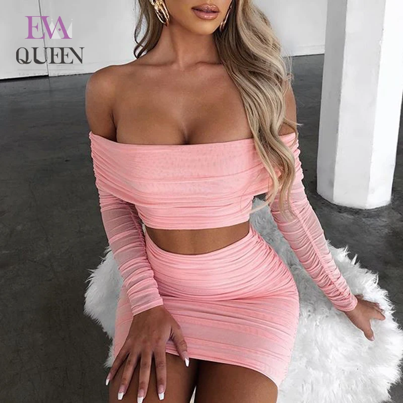 EvaQueen 2020 Summer Sexy Party Dress Women Slash Neck Off Shoulder Long Sleeve Bodycon Mini Dress Club Elegant Female Vestidos
EvaQueen 2020 Summer Sexy Party Dress Women Slash Neck Off Shoulder Long Sleeve Bodycon Mini Dress Club Elegant Female Vestidos
