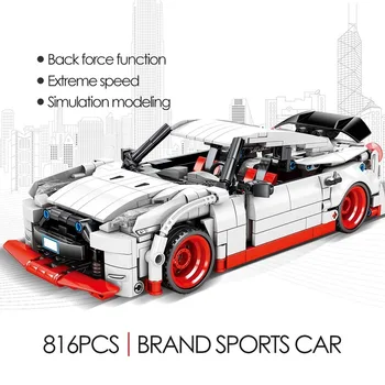 

City Pull Back Extreme Speed Super Racing Car Building Blocks Lepinblock Technic Supercar Funcation Model Bricks Toy for Boys