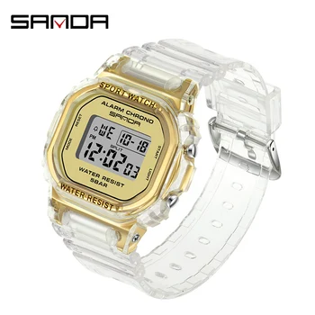 2020 Sanda women Watch Digital Watch Stylish Simple Transparent Strap Personality Design Electronic Watch Girl Gift Multicolor
2020 Sanda women Watch Digital Watch Stylish Simple Transparent Strap Personality Design Electronic Watch Girl Gift Multicolor