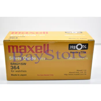 100 PCS Maxell SR621SW 364 23mAh 1.55V Silver Oxide Button Cell Battery-Made In Japan
100 PCS Maxell SR621SW 364 23mAh 1.55V Silver Oxide Button Cell Battery-Made In Japan