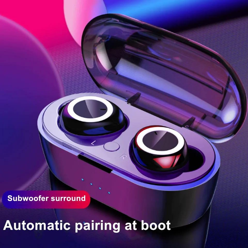 Wireless Earphones Bluetooth 5.0 Handsfree Headphone Stereo Headset sport Earbuds Earphone with Mic For iPhone Samsung Xiaomi