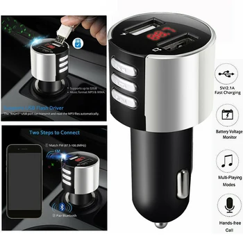Charger Car Bluetooth FM Transmitter Radio Adapter USB MP3 Player Quick Charge
Charger Car Bluetooth FM Transmitter Radio Adapter USB MP3 Player Quick Charge