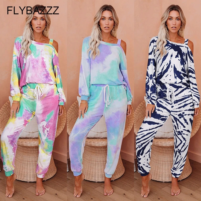 Tie Dye Print Off Shoulder Two Piece Yoga Sets Women Casual Outfits Home Wear Femme Long Sleeve Top Biker Pants Autumn Tracksuit
Tie Dye Print Off Shoulder Two Piece Yoga Sets Women Casual Outfits Home Wear Femme Long Sleeve Top Biker Pants Autumn Tracksuit