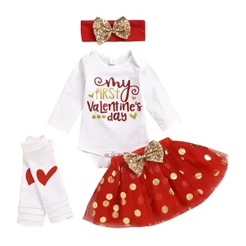 Newborn Baby Girls Valentine'S Day Clothes Set Newborn Baby Girl Clothes Valentine Romper Party Skirt Outfit Set 4pcs Set 
Newborn Baby Girls Valentine'S Day Clothes Set Newborn Baby Girl Clothes Valentine Romper Party Skirt Outfit Set 4pcs Set