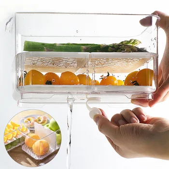 Kitchen Storage Containers with Lid Plastic Fresh-Keeping Box Refrigerator Fruit Vegetable Drain Crisper Kitchen Storage Box
Kitchen Storage Containers with Lid Plastic Fresh-Keeping Box Refrigerator Fruit Vegetable Drain Crisper Kitchen Storage Box