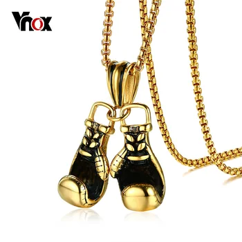Vnox Sporty Boxing Gloves Pendant for Men Necklace 3 Colors Stainless Steel 24" Chain Male Punk Rocky Jewelry
Vnox Sporty Boxing Gloves Pendant for Men Necklace 3 Colors Stainless Steel 24" Chain Male Punk Rocky Jewelry