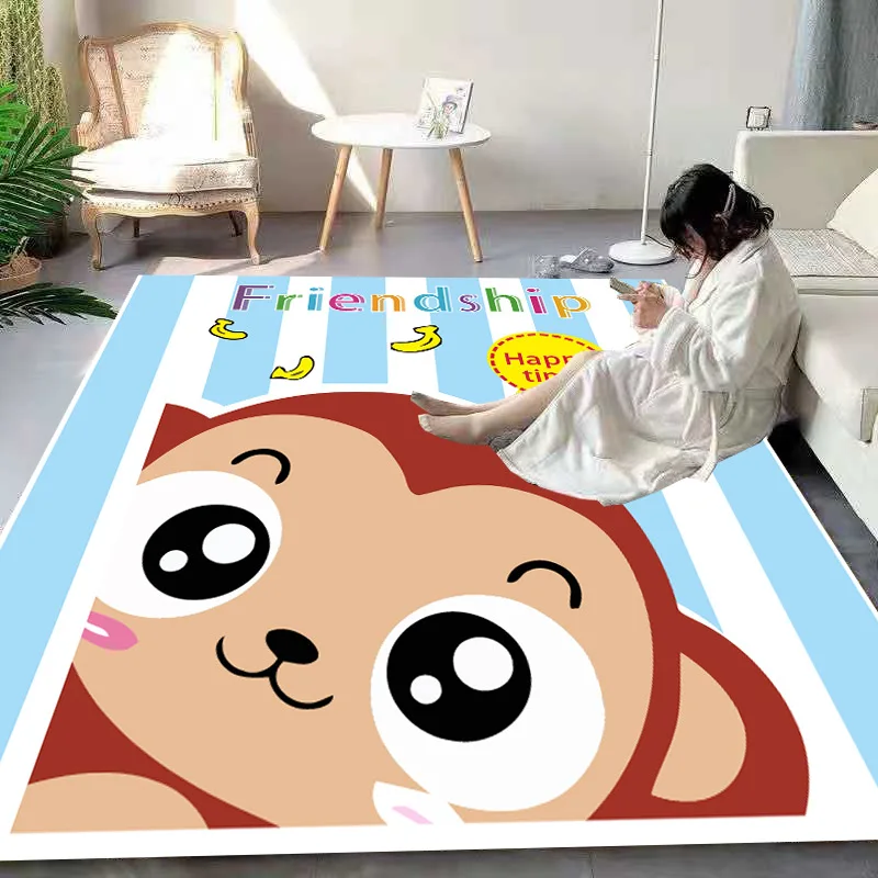 Противоскользящий напольный коврик с забавными животными обезьянами, нескользящий коврик с 3D принтом, коврик для столовой, гостиной, мягкий ковер, детский коврик 16
Противоскользящий напольный коврик с забавными животными обезьянами, нескользящий коврик с 3D принтом, коврик для столовой, гостиной, мягкий ковер, детский коврик 16