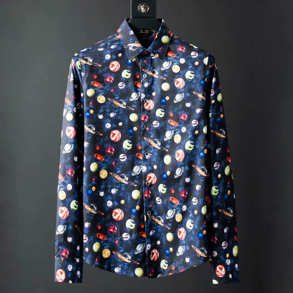 Men Space Dress Shirts Long Sleeve Casual Button Down Stellar Printed Shirts 100% Cotton 874177
Men Space Dress Shirts Long Sleeve Casual Button Down Stellar Printed Shirts 100% Cotton 874177