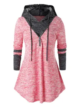 ROSEGAL Plus Size Drawstring Hooded Marled T Shirt Women Hooded Zipper Space Dye T Shirt Ladies Autumn Long Sleeve Two Tone Tee
ROSEGAL Plus Size Drawstring Hooded Marled T Shirt Women Hooded Zipper Space Dye T Shirt Ladies Autumn Long Sleeve Two Tone Tee