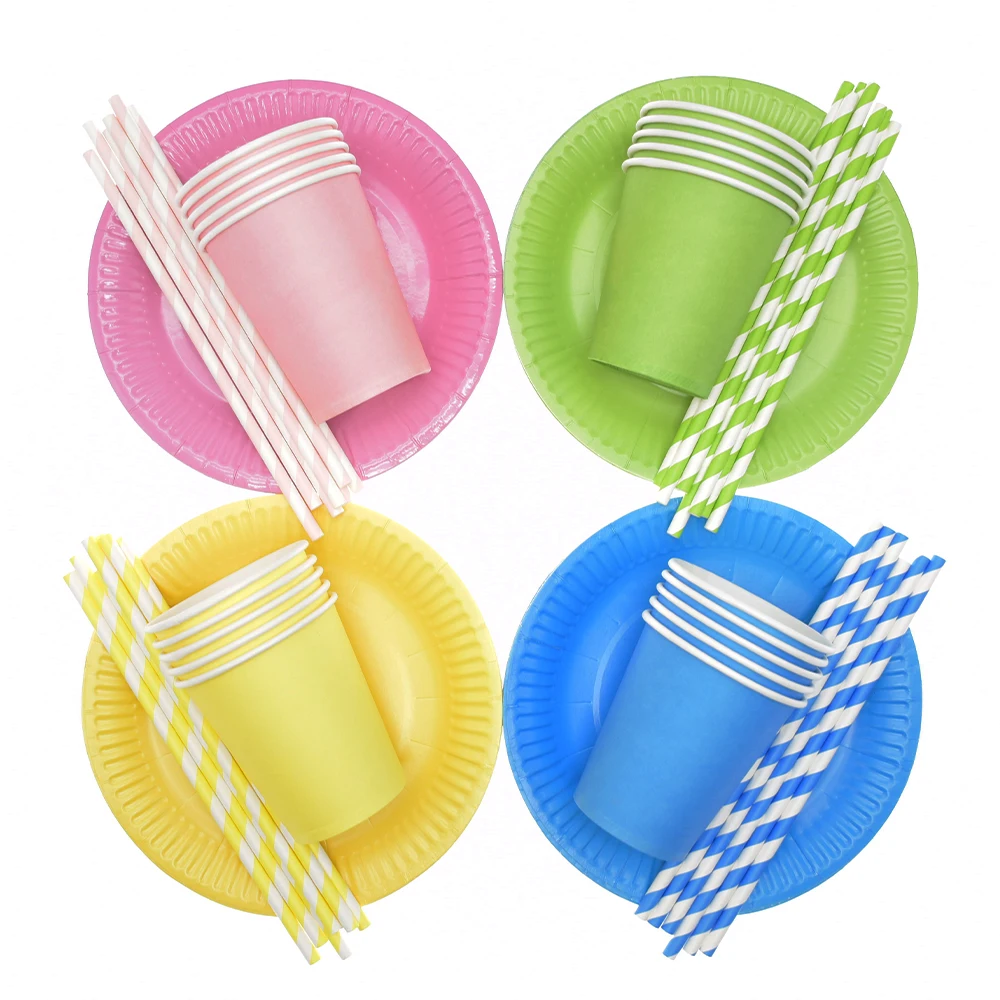 pink blue Solid Plates Cup Paper Straws Disposable Tableware Set Party tablecloth Supplies Wedding Party Decorations Adult Favor
pink blue Solid Plates Cup Paper Straws Disposable Tableware Set Party tablecloth Supplies Wedding Party Decorations Adult Favor