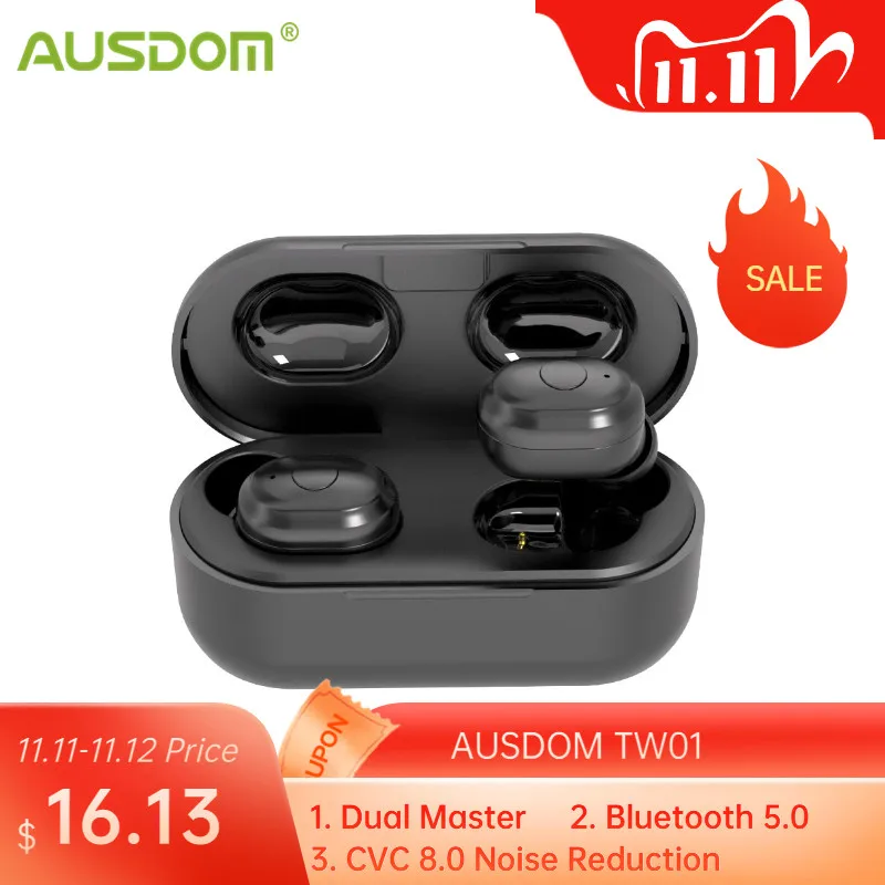 AUSDOM TW01 V5.0 Mini TWS Wireless Bluetooth Earphone 20H Play Time Wireless Headphones Bluetooth Headset With Mic for Phone
AUSDOM TW01 V5.0 Mini TWS Wireless Bluetooth Earphone 20H Play Time Wireless Headphones Bluetooth Headset With Mic for Phone