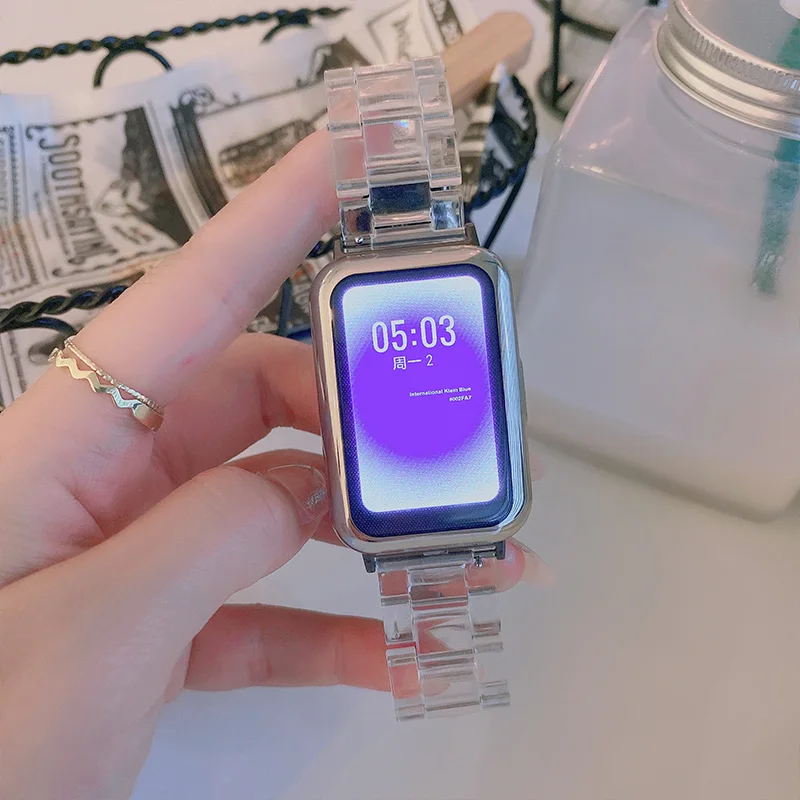 Transparent Resin Strap With Connector For Huawei Watch Fit Replacement wristbad Band Bracelet
Transparent Resin Strap With Connector For Huawei Watch Fit Replacement wristbad Band Bracelet