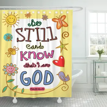 Scripture Bible Verse Cartoon Christian Christianity Clip Shower Curtain Waterproof 72 x 72 Inches Set with Hooks
Scripture Bible Verse Cartoon Christian Christianity Clip Shower Curtain Waterproof 72 x 72 Inches Set with Hooks