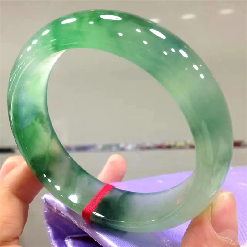 jewelry natural Burmese jadeite 54mm-64mm ice green bracelet elegant princess bracelet best light gift
jewelry natural Burmese jadeite 54mm-64mm ice green bracelet elegant princess bracelet best light gift