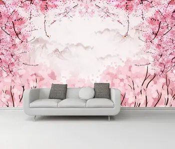 CJSIR Custom Wallpaper Chinese Style Pink Watercolor Cherry Blossom Children's Wall Living Room Bedroom Decor Mural 3d Wallpaper 
CJSIR Custom Wallpaper Chinese Style Pink Watercolor Cherry Blossom Children's Wall Living Room Bedroom Decor Mural 3d Wallpaper