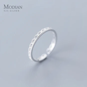 Modian Elegant Geometric Wave Lace Pattern Genuine Sterling Silver 925 Ring for Wome Free Size Ring Fine Jewelry 2020 Design
Modian Elegant Geometric Wave Lace Pattern Genuine Sterling Silver 925 Ring for Wome Free Size Ring Fine Jewelry 2020 Design