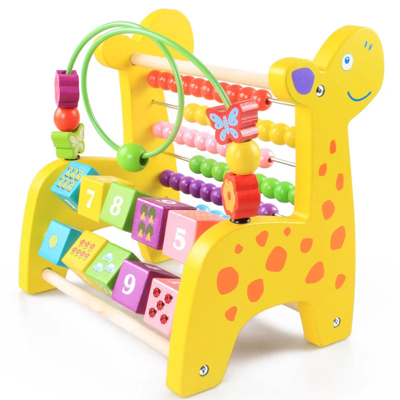 Small Wholesale Multi-functional Turning Plate Giraffe Calculation Frame Early Education Arithmetic xue xi jia Beads Wooden Toys
Small Wholesale Multi-functional Turning Plate Giraffe Calculation Frame Early Education Arithmetic xue xi jia Beads Wooden Toys