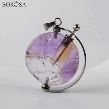 Purple Crystal Quartz Perfume Bottle Pendants for Women Round Natural Gems Stones Essential Oils Diffuser Necklace Charms WX1304
Purple Crystal Quartz Perfume Bottle Pendants for Women Round Natural Gems Stones Essential Oils Diffuser Necklace Charms WX1304