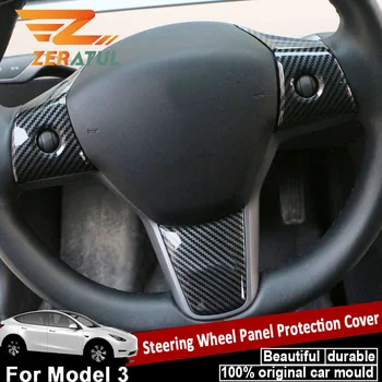 Zeratul for Tesla Model 3 2016 - 2020 Carbon Fiber Steering Wheel Panel Protection Cover Trim Interior Protector Stickers Parts
Zeratul for Tesla Model 3 2016 - 2020 Carbon Fiber Steering Wheel Panel Protection Cover Trim Interior Protector Stickers Parts