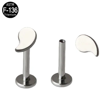 2Pcs G23 Titanium Labret Magatama Labret Stud Nose Lip Helix Piercing Tongue Rings Ear Tragus Cartilage Earrings Body Jewelry
2Pcs G23 Titanium Labret Magatama Labret Stud Nose Lip Helix Piercing Tongue Rings Ear Tragus Cartilage Earrings Body Jewelry