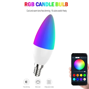 Smart LED Bulb E14/E12 RGB+W+C Dimmable Light LED Remote Control Work with Home Assistant
Smart LED Bulb E14/E12 RGB+W+C Dimmable Light LED Remote Control Work with Home Assistant