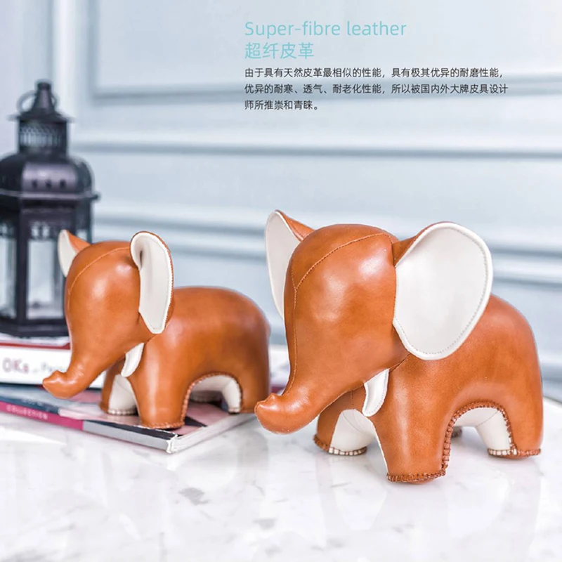 PU leather Animal bookend Elephant Paperweight Handicraft Ornament Art Home Decoration Creative souvenir Personal Birthday Gift
PU leather Animal bookend Elephant Paperweight Handicraft Ornament Art Home Decoration Creative souvenir Personal Birthday Gift